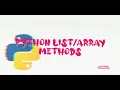 Python Methods python programming