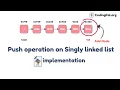 PUSH operation on Singly Linked List algorithm Pseudocode PYTHON implementation CodingPal org