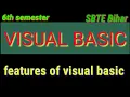 visual basic 6th semester features of visual basic