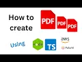How to create PDF Generator service in using