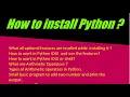 Python installation how to use Arithmetic Operations in Python IDLE or Shell