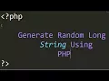 Generating Random String or token in php