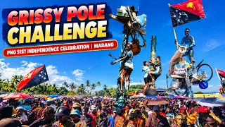 Grissy Pole Challenge- PNG Independence Game 🎮 👌 🔥| Madang Town 
