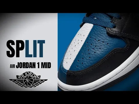 Download MP3 Air Jordan 1 Mid “Split” Surfaces in Blue, Black and White