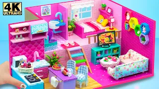 DIY Miniature Cardboard House 66 Easy Build Simple Pink Craft House From Cardboard For A Family 