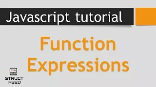 JavaScript Tutorial 12 - Function Expressions anonymous functions