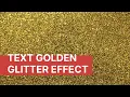 How To Make Golden Glitter Effect On Text In Illustrator
