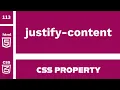 CSS Property justify-content explained