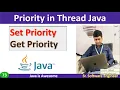 How to set and get priority of thread in java with examples