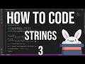 how to code racket - 3 strings
