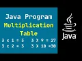 Java Program to Generate Multiplication Table
