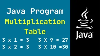Java Program to Generate Multiplication Table