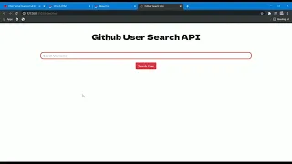 Github User Search API Implementation Using Javascript