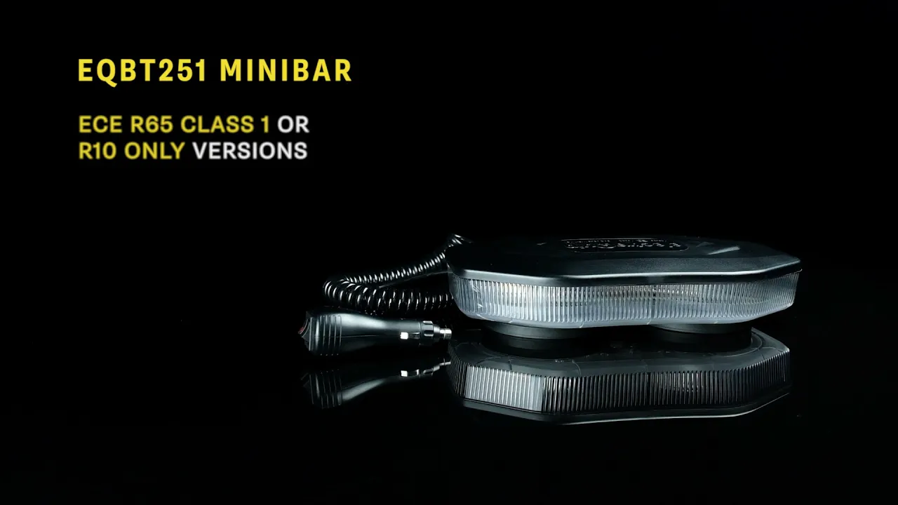 Video: LED zwaailampbalk | R65 | 1345mm | 10-30v | compleet flitsend | EQBT1345R65A