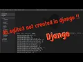 db sqlite3 not created in django