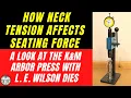 Precision Reloading - K M arbor press with LE Wilson seater die