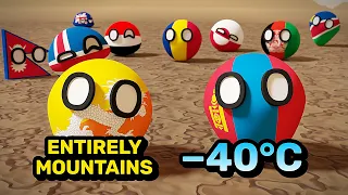 COUNTRIES BUILT IN THE WORST LOCATIONS | Countryballs Animation