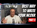 How to write NCOERs Last piece of the Puzzle