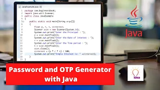 Password and OTP Generator With Java Java Project