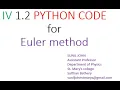 IV 1 2 Python Code Euler method