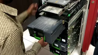 ATM money feeding