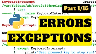 Syntax error and Exception Python Tutorial