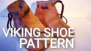 VIKING Shoe Pattern Viking Tutorial Haithabu - Viking Crafts Ep 4