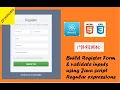 Register Form HTML CSS ReactJS Regular Expressions