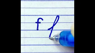 Learn to write print and cursive handwriting small letter f How to write alphabet for beginners