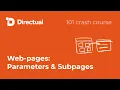 101 crash course Web-pages parameters subpages