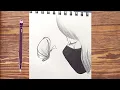 Download Lagu How to Easy Anime Sad Girl mask Beautiful hidden face with Butterfly drawing for beginners easy