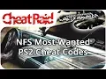 Need For Speed Most Wanted Cheat Codes PS2