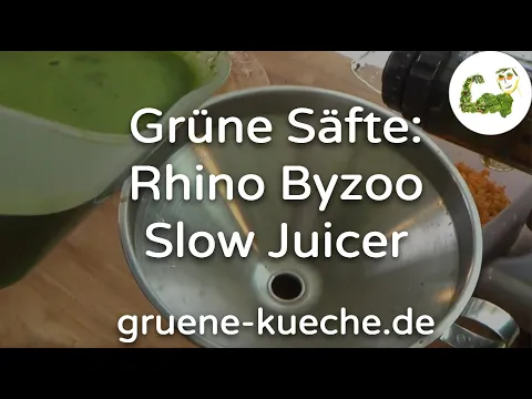 Rhino Byzoo Slow Juicer - gru00fcne Su00e4fte zubereiten (Teil 4/5)