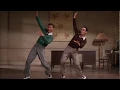 Donald O Connor and Gene Kelly in a dancing scene from Singin In The Rain movie