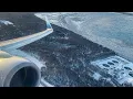 INCREDIBLE Alaska Airlines Boeing 737-990ER ROARING Winter Takeoff from Anchorage Ted Stevens ANC