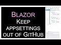 How to keep appsettings json out of GitHub