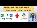 Filing Excel Data in Word Template Alternative to Mail Merge in Python WORD EXCEL with Python