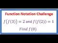 Function Notation Challenge Question IBSL Grade 10