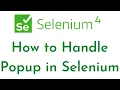 Alert popup in Selenium How to Handle Popup in Selenium How to Handle Alerts in Selenium