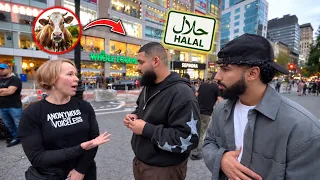 Vegan Activist Gets HEATED After The Orthodox Muslim Explains Halal Meat…