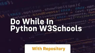 do while in python w3schools