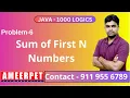 1000 logics in Java Sum of First N numbers using Formula By Srinivas Ameerpet Technologies