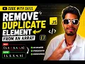 Remove duplicate elements from an array without using an inbuilt function