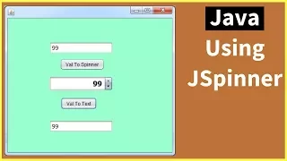 Java Tutorial How to Use JSpinner In Java Netbeans