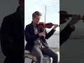 acoustic violin sounds like an electric guitar - rock and roll