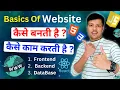 Basics of WEBSITE What Is Frontend Backend DataBase How Does Website Work