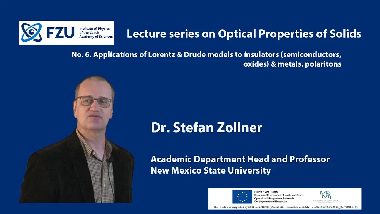 No. 6. Applications of Lorentz & Drude models to insulators ...