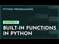 Built-In Functions in Python Chapter-9 Python Programming nesoacademy org