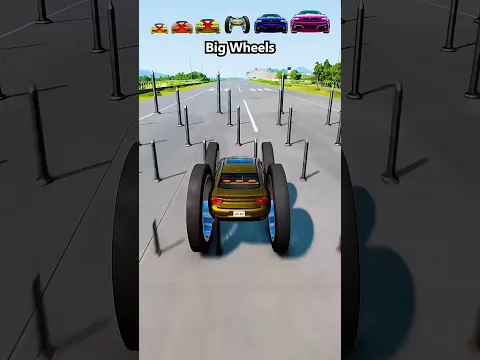 Small to Giant Cars vs Small to Giant Nails 😱 -  BeamNG.Drive