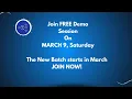 JAVA Bootcamp starts on March 9 2024 Join a FREE Demo session now